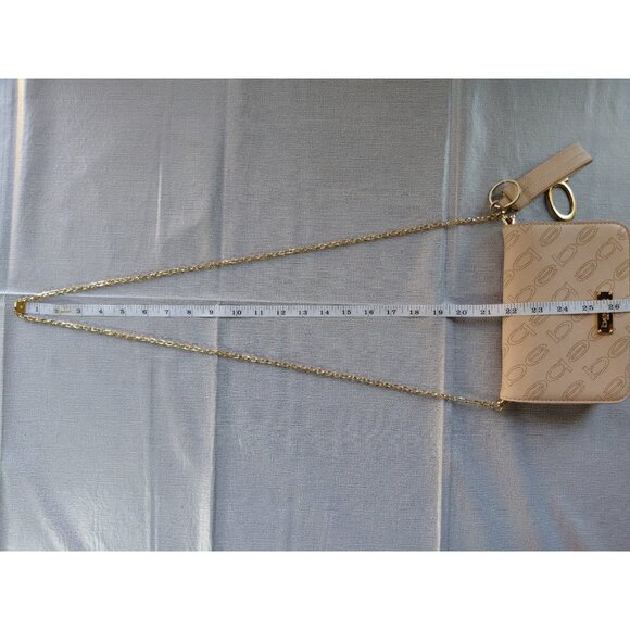 Bebe Shoulder Bag Chain Strap Pocketbook Brand Spellout Blush Pink Vegan Leather - Picture 15 of 16